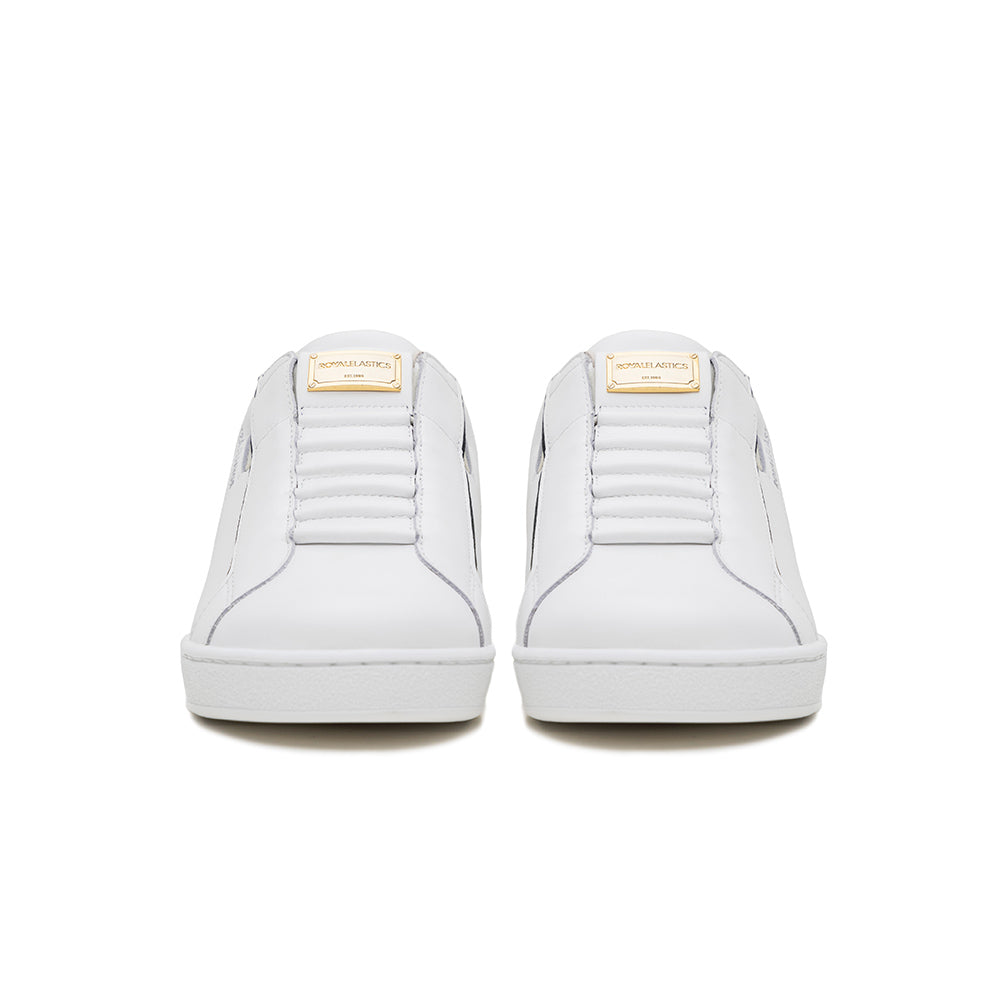 Men's Adelaide Lux White Black Leather Sneakers 02731-009