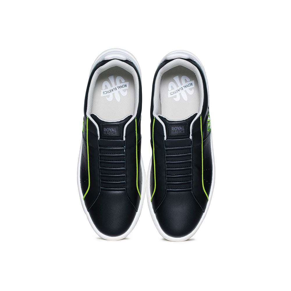 Men's Icon Archer Black Green Leather Sneakers 06394-904 - ROYAL ELASTICS