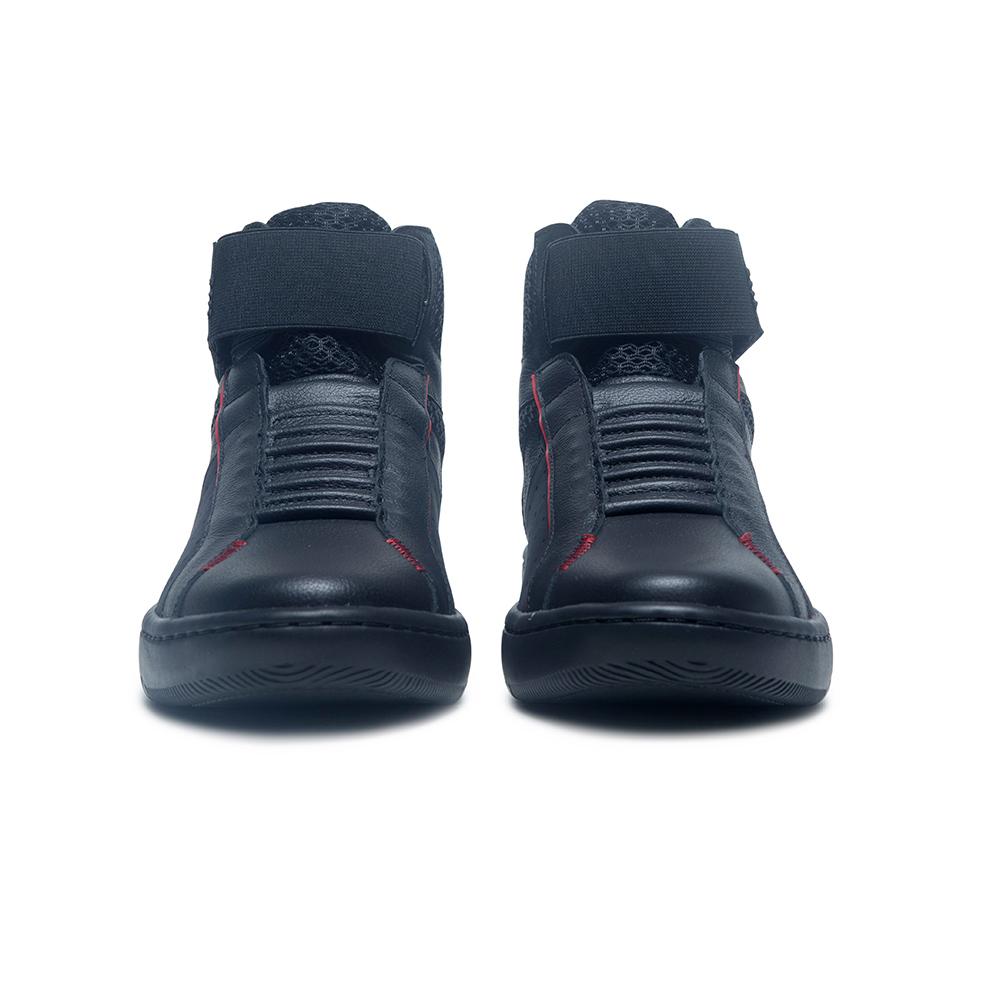 Men's Icon 2.0X Hi Black Red Hi Top Leather Sneakers 06411-991