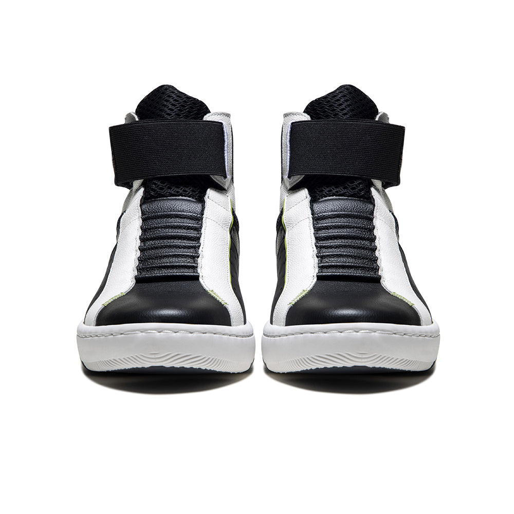 Men's Icon 2.0X Hi Black Green Hi Top Leather Sneakers 06433-904
