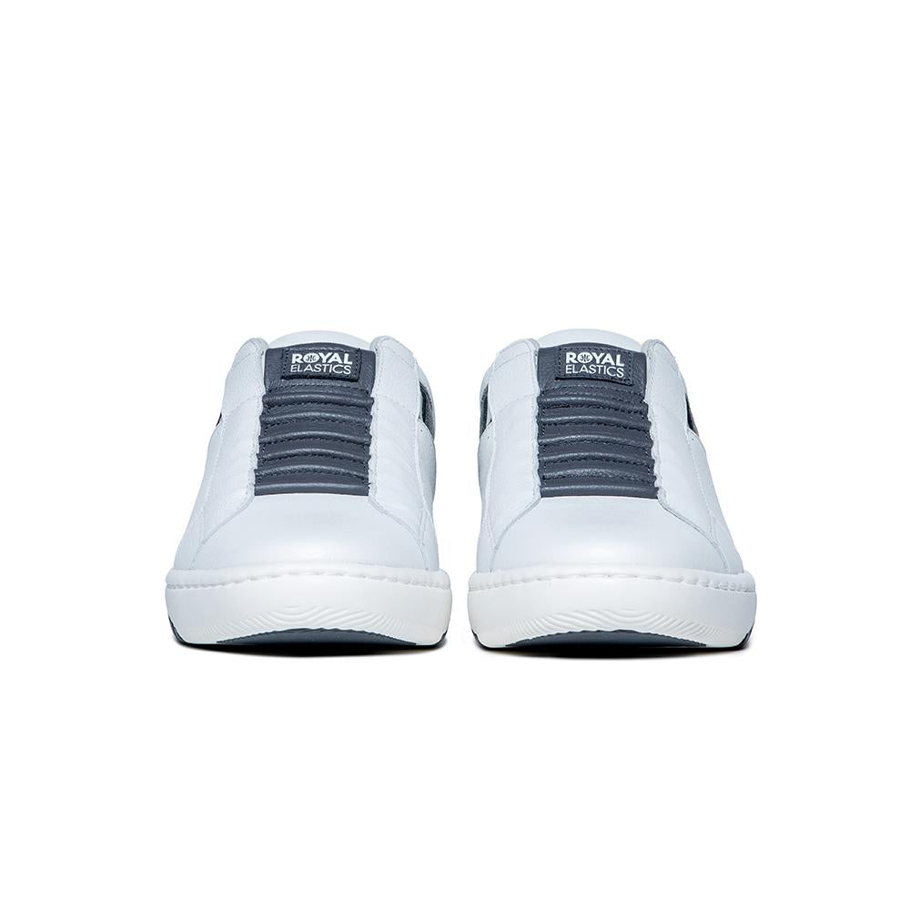 Men's Icon 2.0 White Gray Blue Logo Leather Sneakers 06512-085