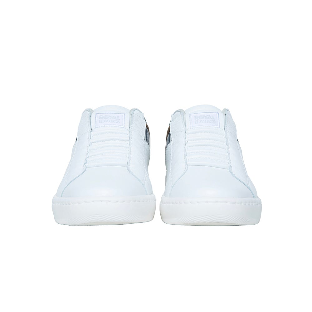 Men's Icon 2.0 White Gray Logo Leather Sneakers 06514-085