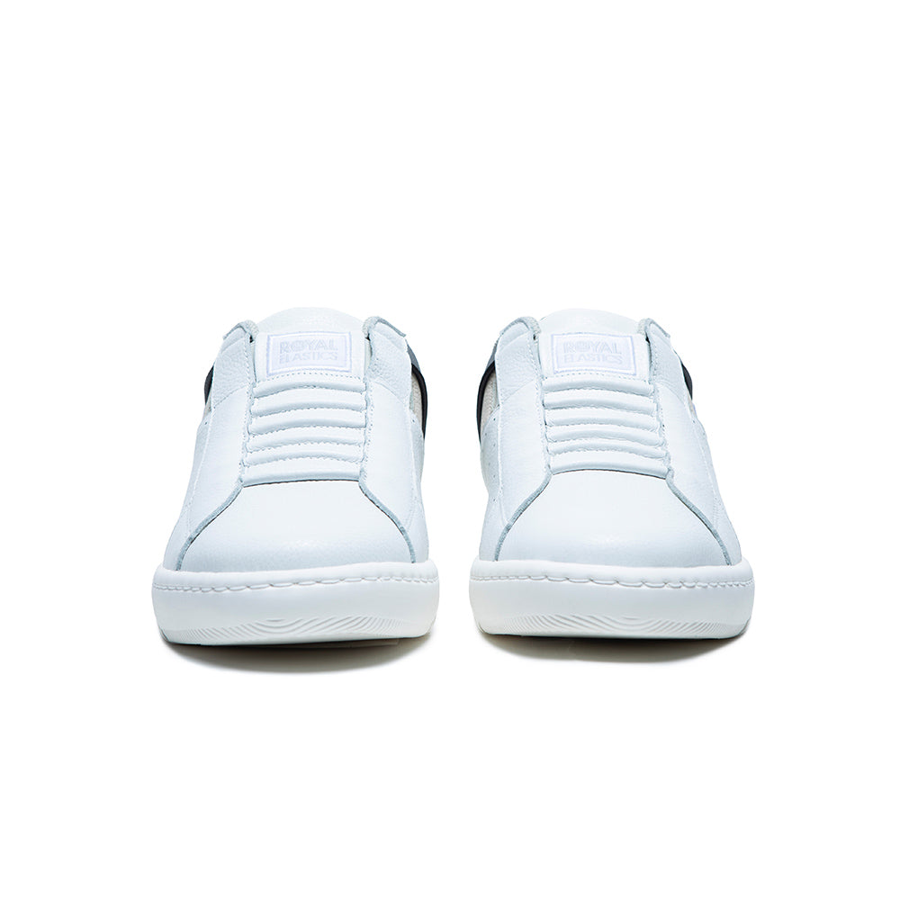 Men's Icon 2.0 White Gray Green Logo Leather Sneakers 06521-084
