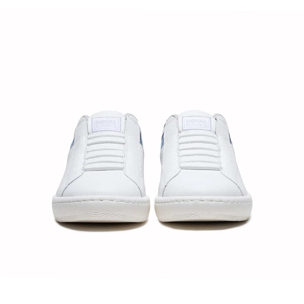 Men's Icon 2.0 White Blue Logo Leather Sneakers 06522-058