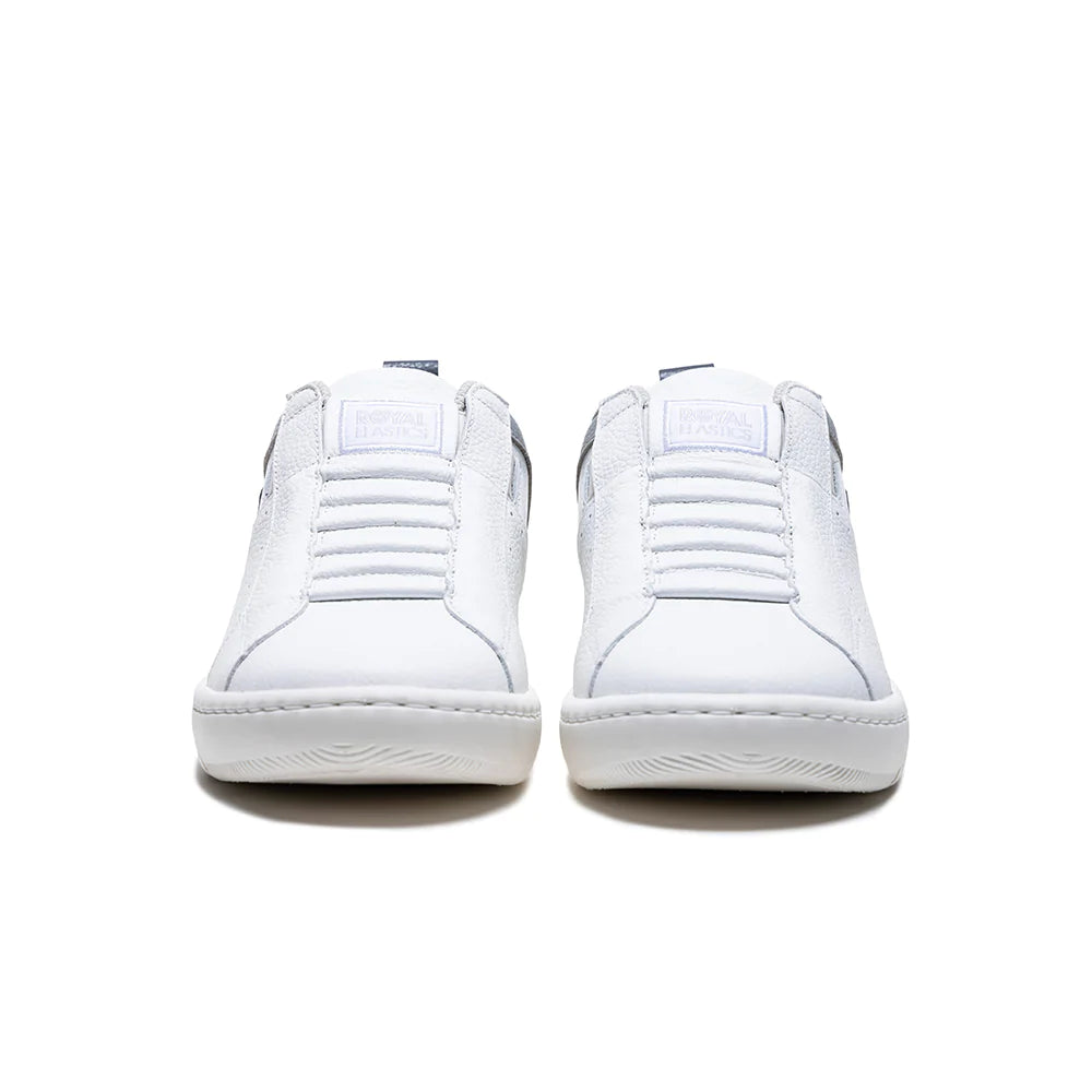 Men's Icon 2.0 White Black Gray Logo Leather Sneakers 06523-088