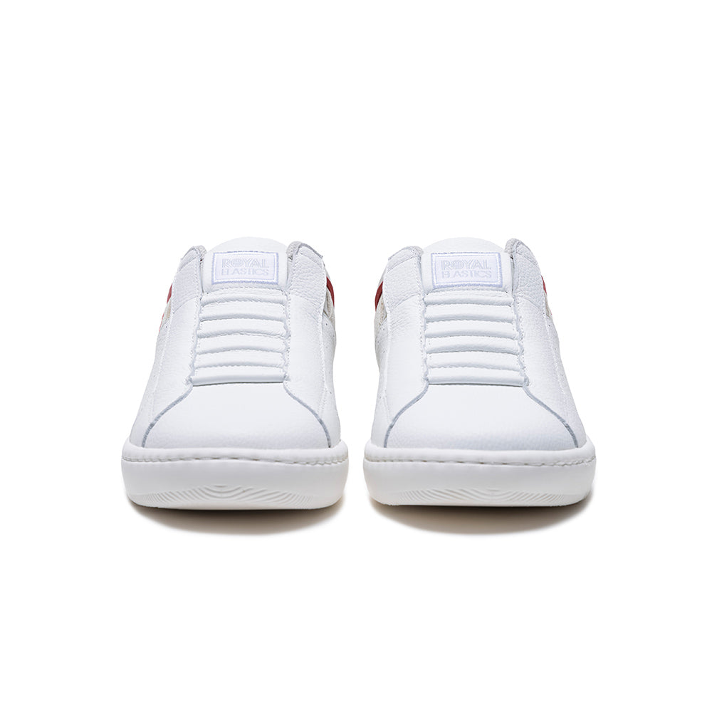 Men's Icon 2.0 White Red Logo Leather Sneakers 06531-010