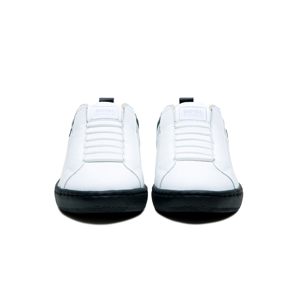 Men's Icon 2.0 White Black Gray Logo Leather Sneakers 06532-078