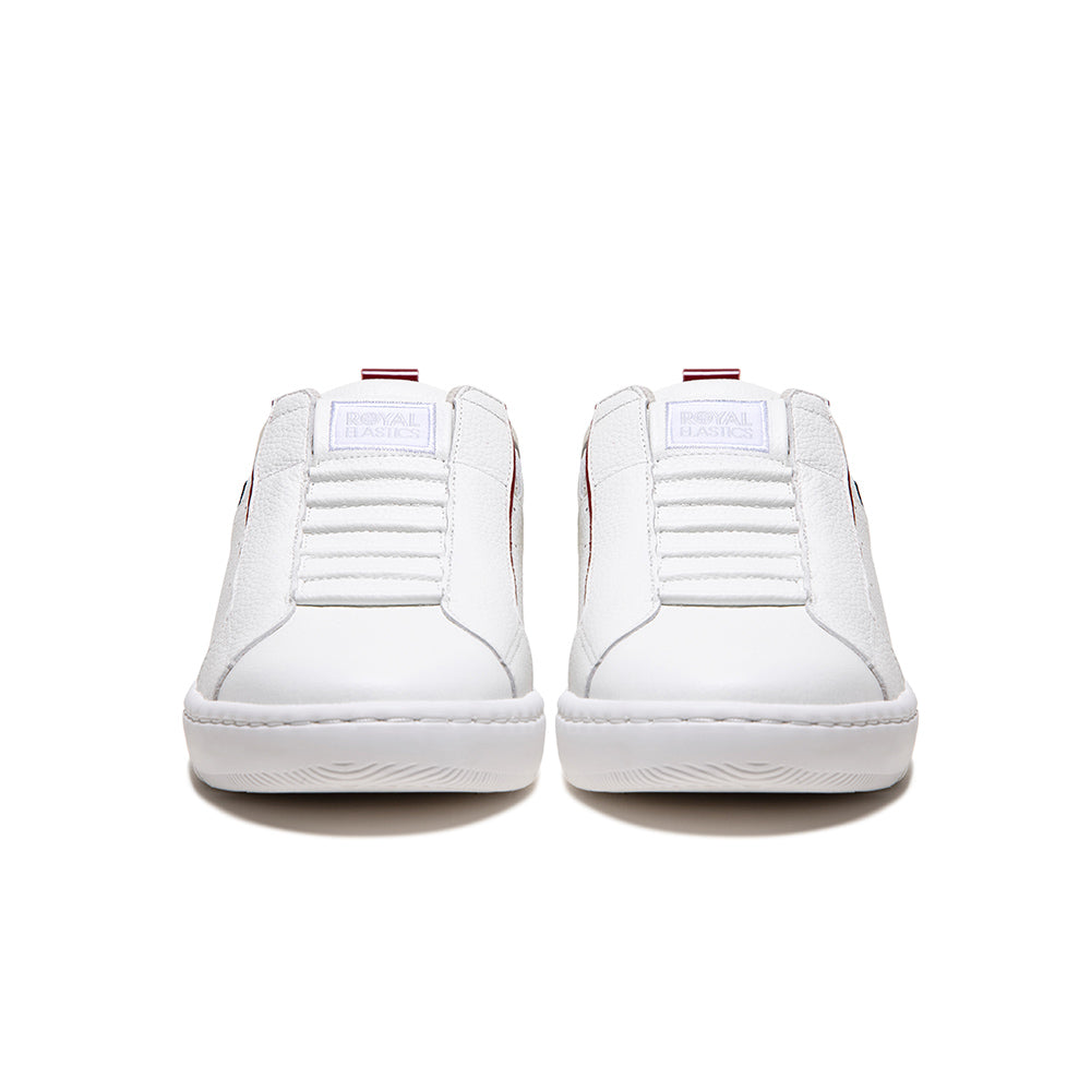 Men's Icon 2.0 White Red Black Logo Leather Sneakers 06533-019