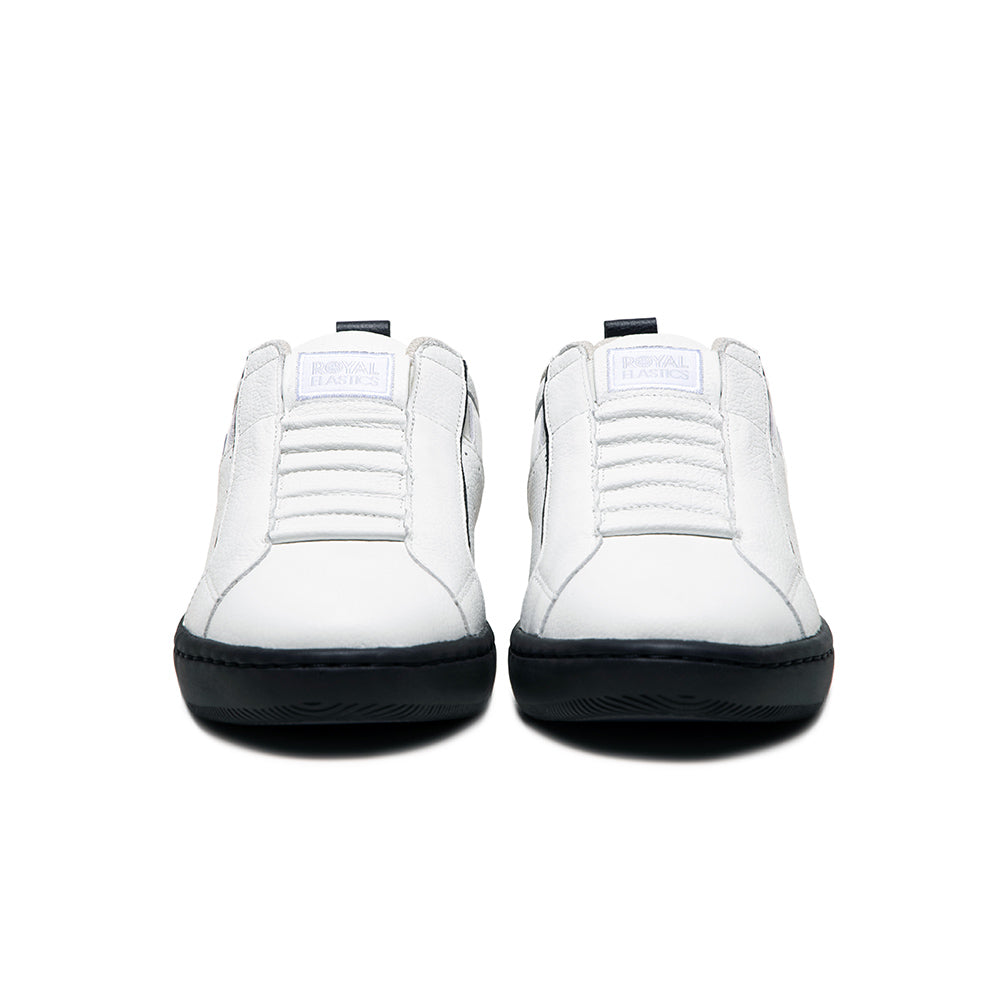 Men's Icon 2.0 White Black Logo Leather Sneakers 06533-089