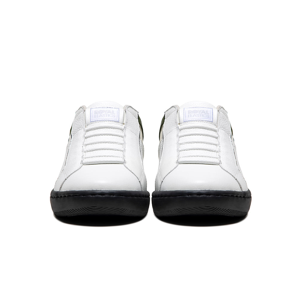 Men's Icon 2.0 White Green Black Logo Leather Sneakers 06541-049