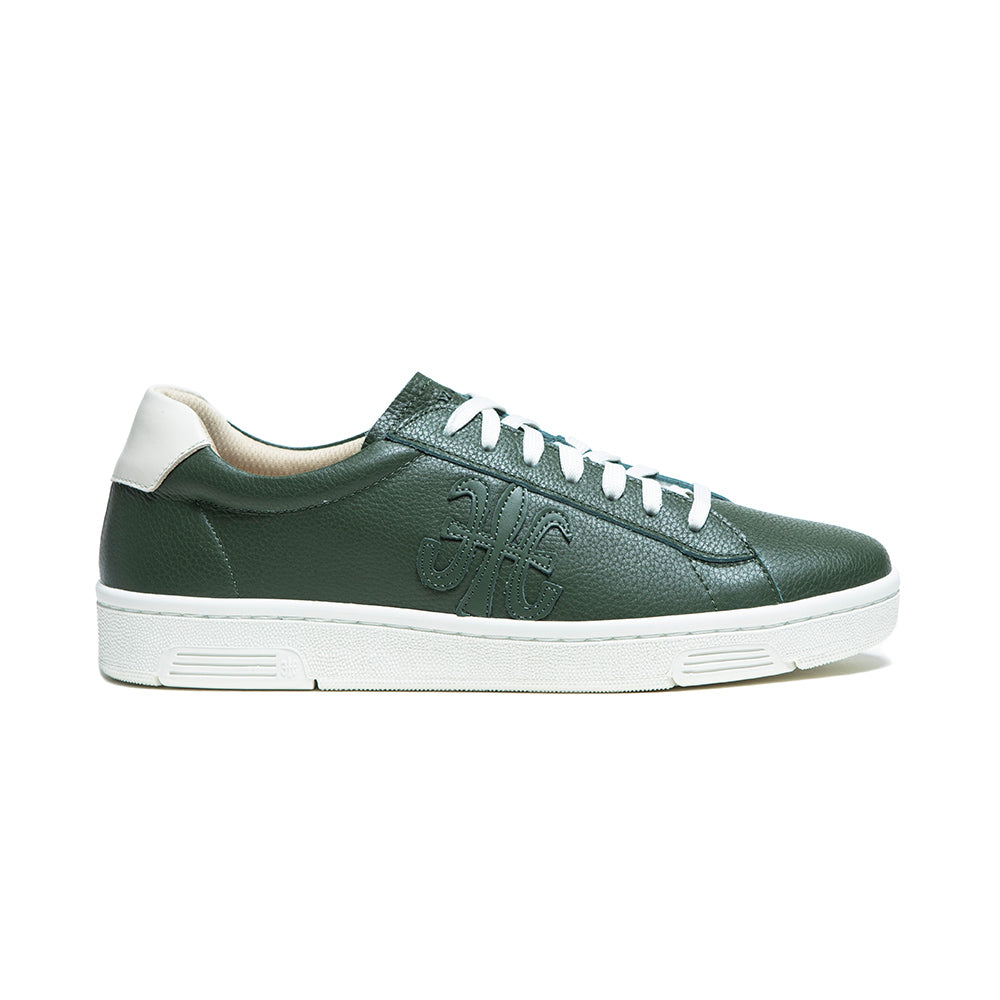Men's Honor Green Logo Leather Sneakers 08014-440