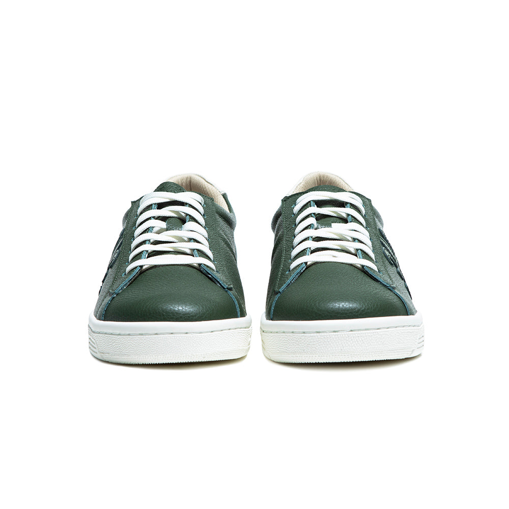 Men's Honor Green Logo Leather Sneakers 08014-440