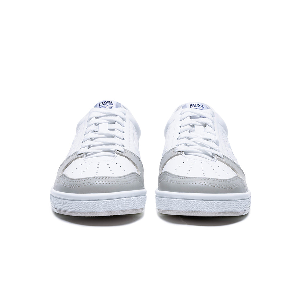 Men's Maker White Gray Logo Leather Sneakers 08221-008