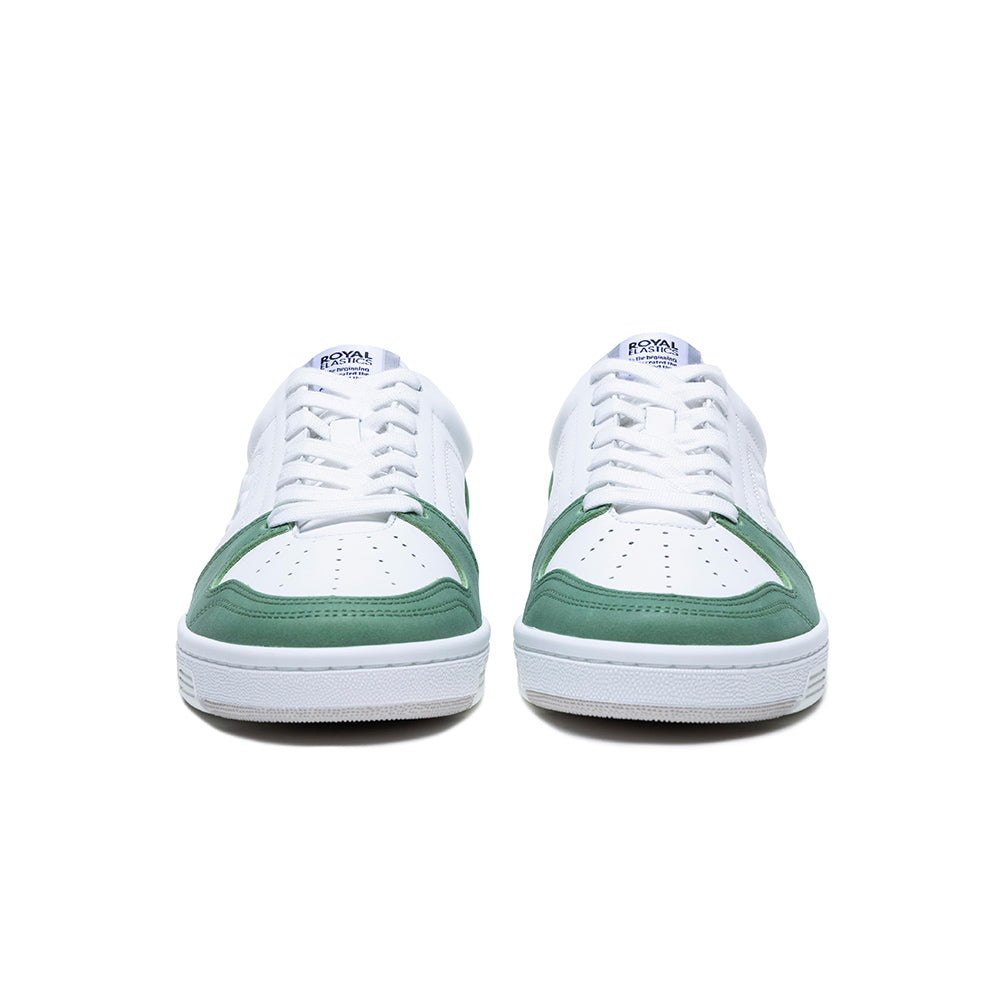 Men's Maker White Green Logo Leather Sneakers 08221-040