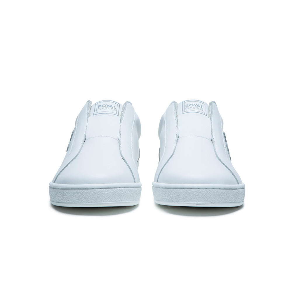 Women's Bishop White Black Leather Sneakers 91721-009