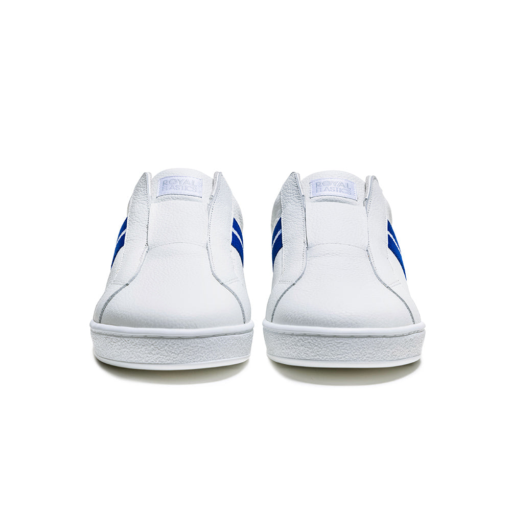 Women's Bishop White Blue Yellow Leather Sneakers 91731-005