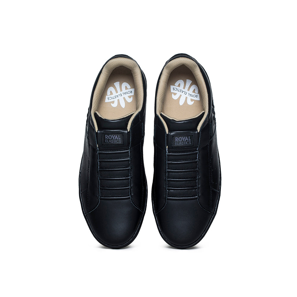Women's Icon Genesis Black Leather Sneakers 91901-998 - ROYAL ELASTICS