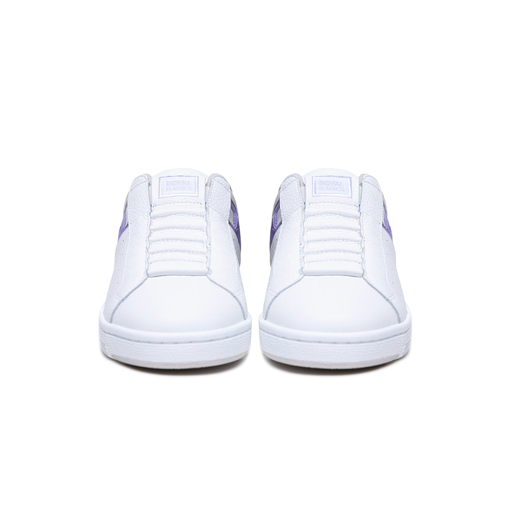 Women's Icon White Purple Pink Logo Leather Sneakers 91932-061