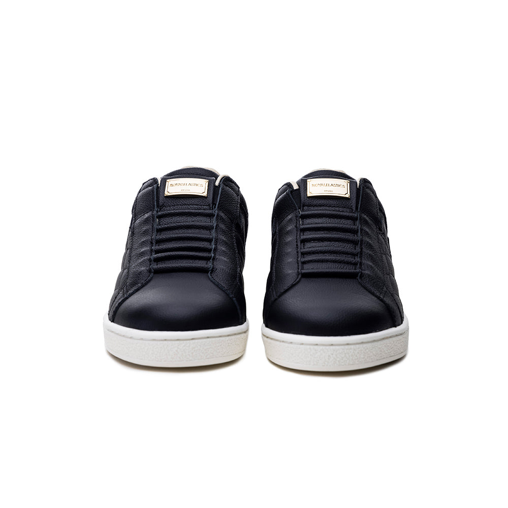 Women's Icon Lux Black Beige Leather Sneakers 92523-990