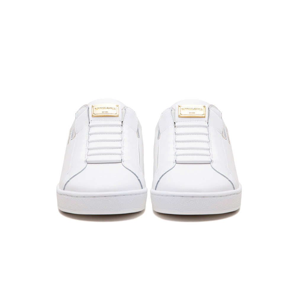 Women's Adelaide Lux White Gray Blue Leather Sneakers