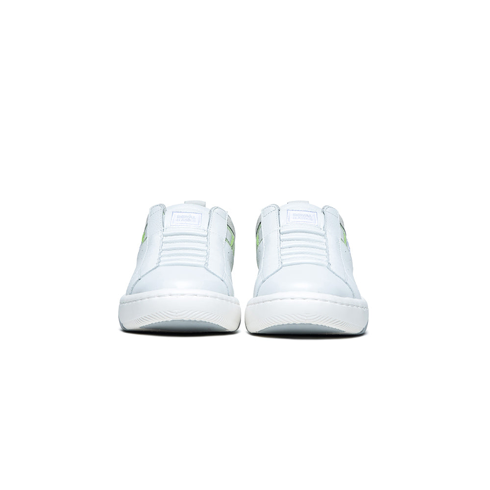 Women's Icon 2.0 White Green Logo Leather Sneakers 96512-040