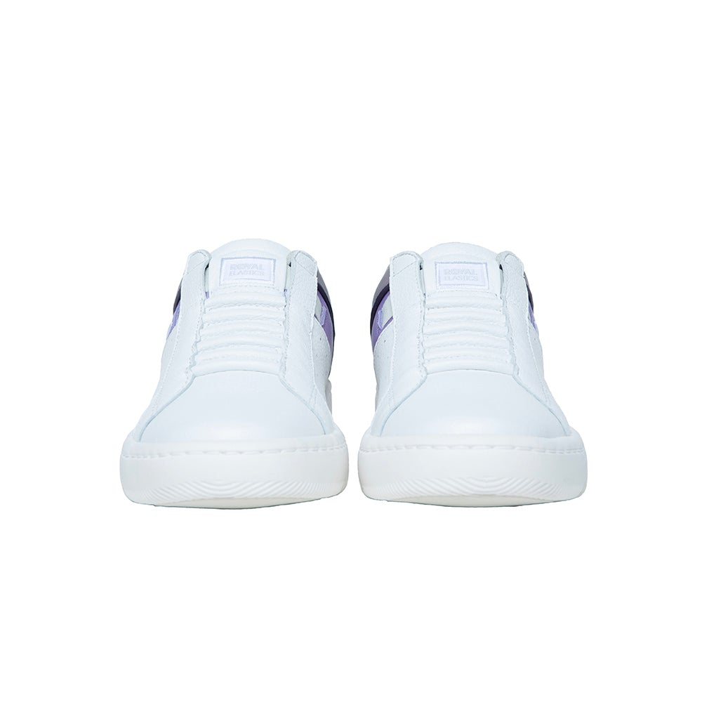 Women's Icon 2.0 White Purple  Logo Leather Sneakers 96514-066