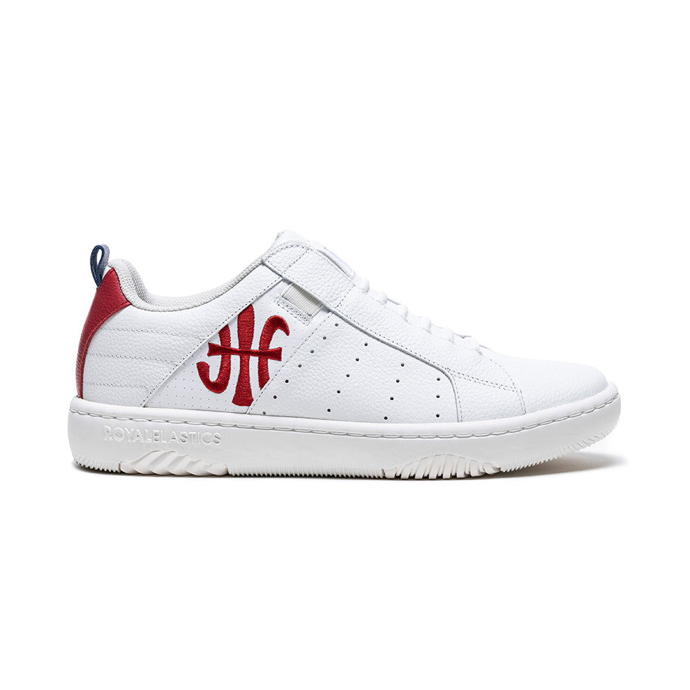 Women's Icon 2.0 White Red Logo Leather Sneakers 96523-015