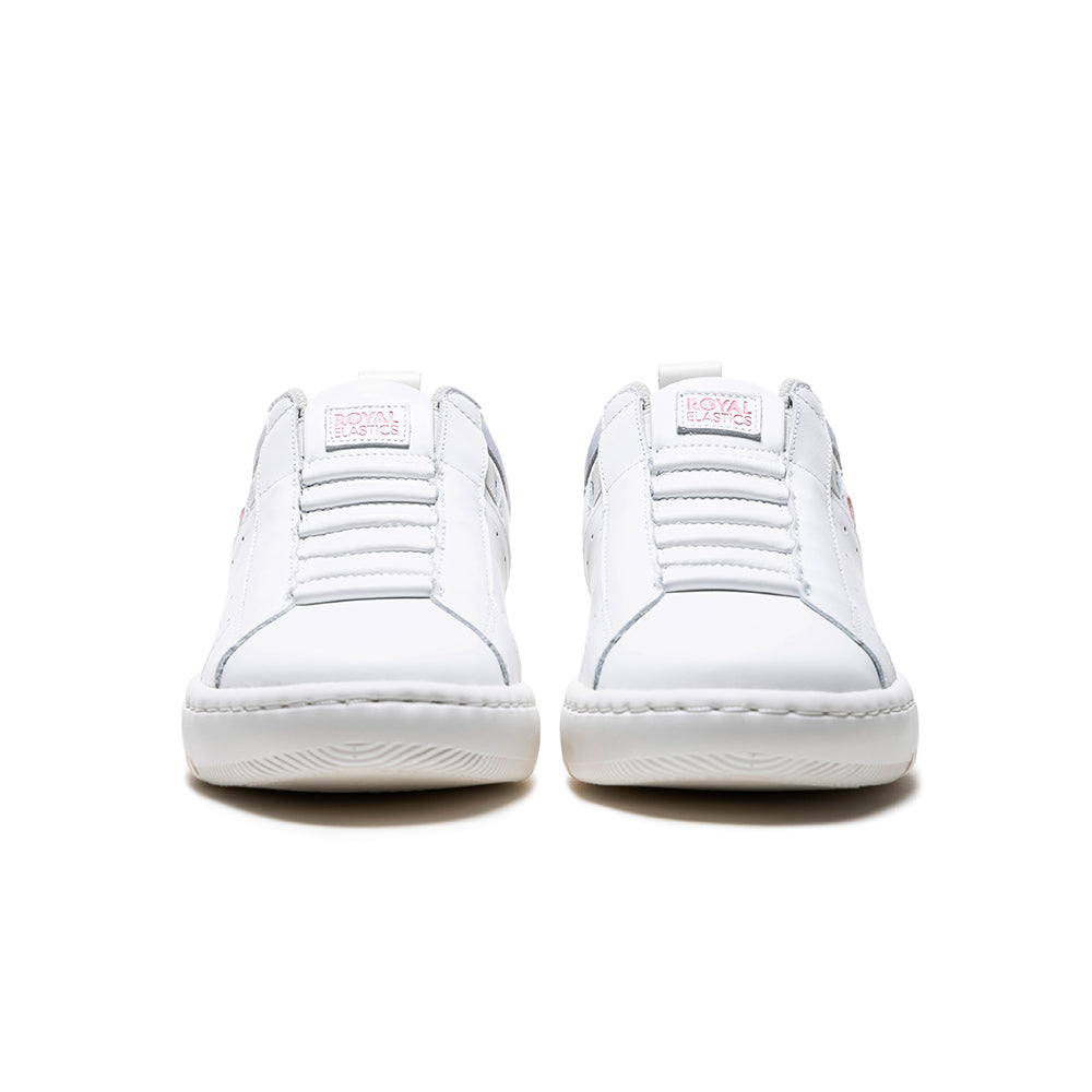 Women's Icon 2.0 White Pink Logo Leather Sneakers 96523-061