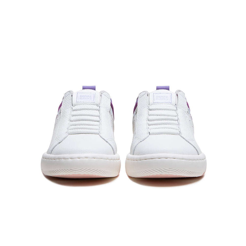 Women's Icon 2.0 White Purple Pink Logo Leather Sneakers 96532-061