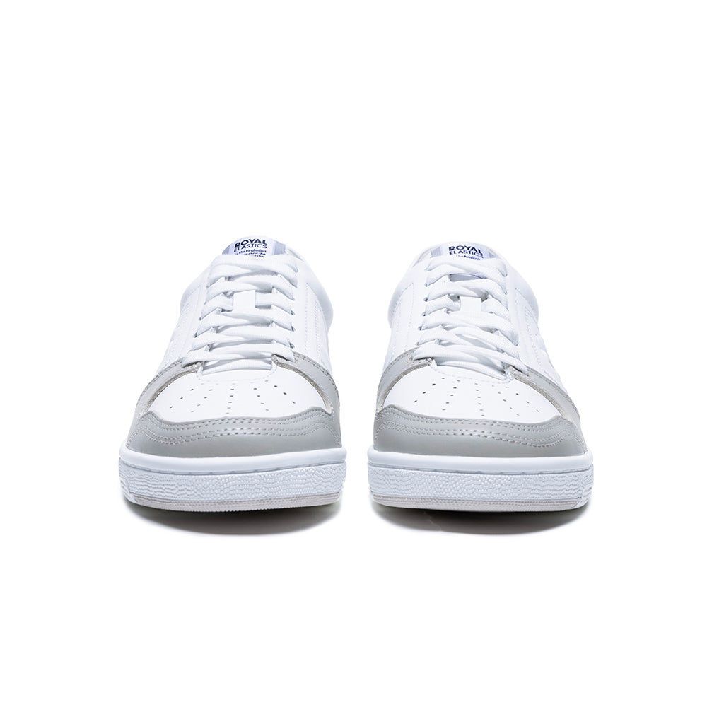 Women's Maker White Gray Logo Leather Sneakers 98221-008